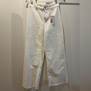 Mango Cream Culotte Jeans